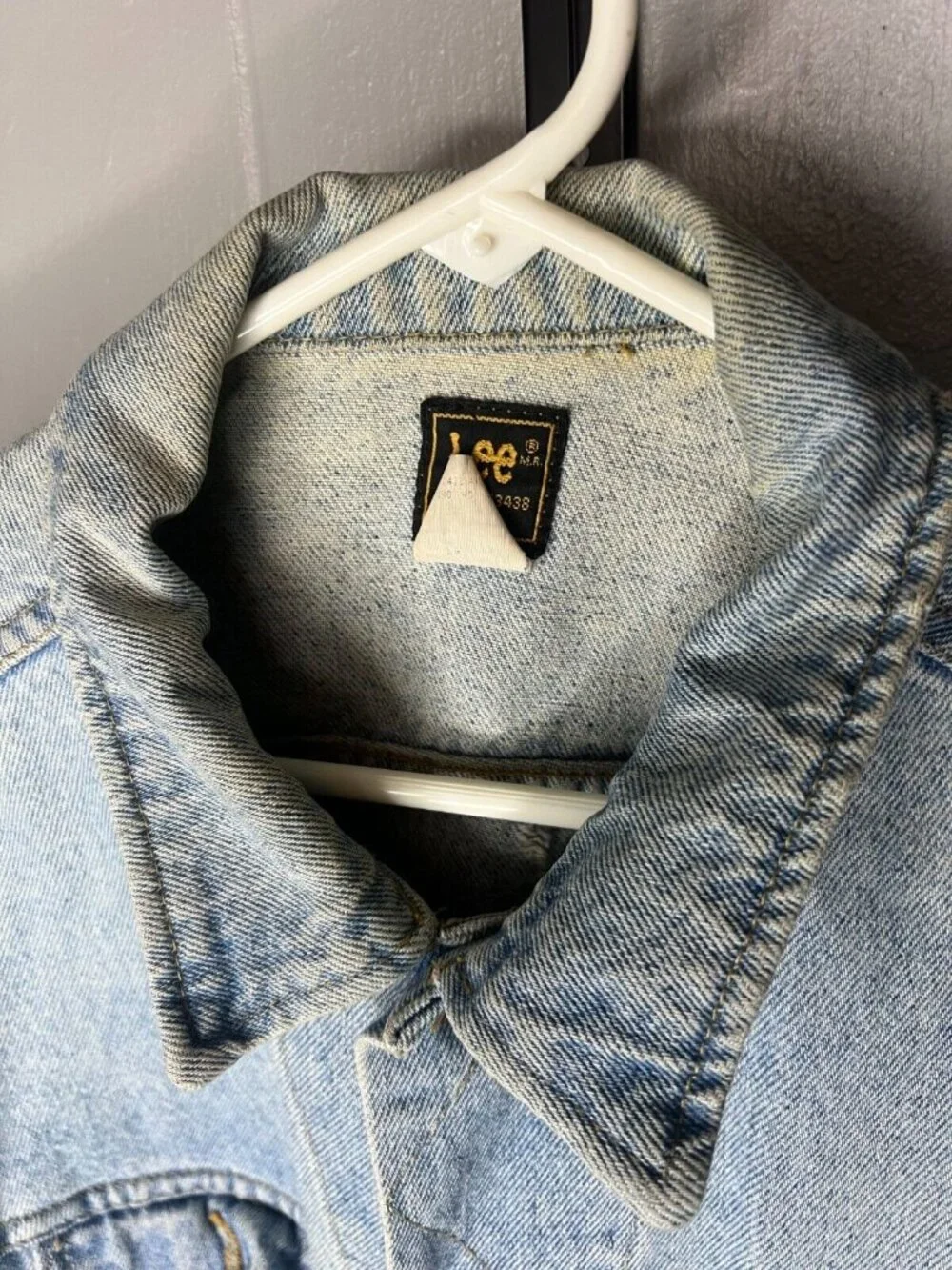 Vintage 70s LEE M.R Riders Jacket PATD-153438 USA Light-Wash denim sz XL